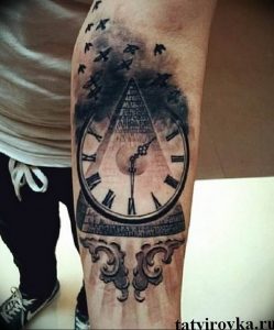 Фото тату часы 20.05.2019 №150 - photo tattoo watch - tattoo-photo.ru