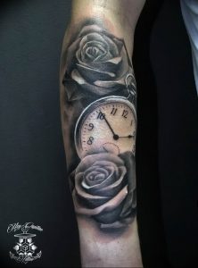 Фото тату часы 20.05.2019 №165 - photo tattoo watch - tattoo-photo.ru