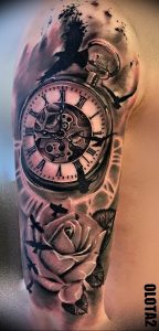 Фото тату часы 20.05.2019 №229 - photo tattoo watch - tattoo-photo.ru