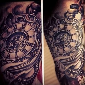 Фото тату часы 20.05.2019 №232 - photo tattoo watch - tattoo-photo.ru