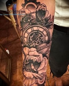 Фото тату часы 20.05.2019 №242 - photo tattoo watch - tattoo-photo.ru