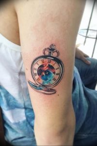 Фото тату часы 20.05.2019 №294 - photo tattoo watch - tattoo-photo.ru