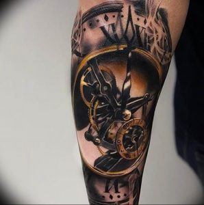 Фото тату часы 20.05.2019 №298 - photo tattoo watch - tattoo-photo.ru