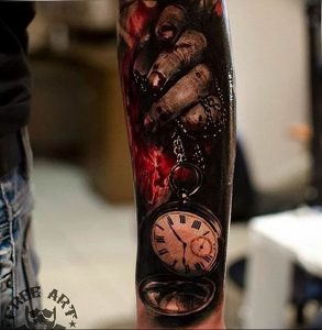 Фото тату часы 20.05.2019 №411 - photo tattoo watch - tattoo-photo.ru