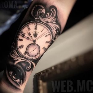 Фото тату часы 20.05.2019 №443 - photo tattoo watch - tattoo-photo.ru