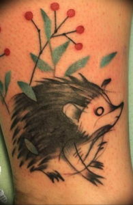 Фото вариант тату ежик 31.07.2019 №015 - tattoo hedgehog - tattoo-photo.ru