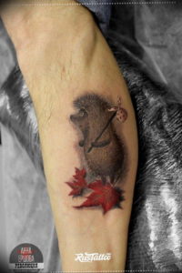 Фото вариант тату ежик 31.07.2019 №017 - tattoo hedgehog - tattoo-photo.ru
