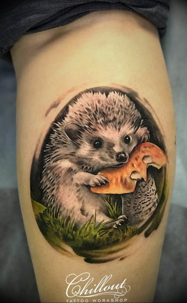 Фото вариант тату ежик 31.07.2019 №029 - tattoo hedgehog - tattoo-photo.ru