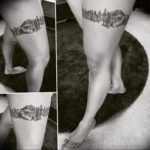 Фото горы по колено тату 23.07.2019 №001 - knee-high mountains tattoo - tattoo-photo.ru