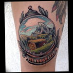 Фото маленькие тату горы 23.07.2019 №077 - little mountain tattoos - tattoo-photo.ru