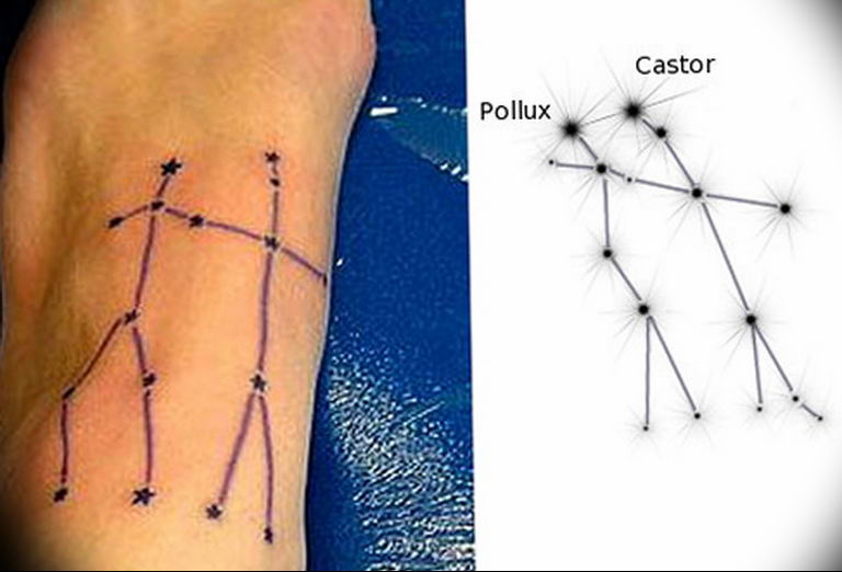 Созвездие близнецы тату эскизы для девушек