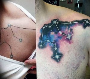Фото созвездие водолея тату 12.07.2019 №012 - Aquarius constellation tatto - tattoo-photo.ru