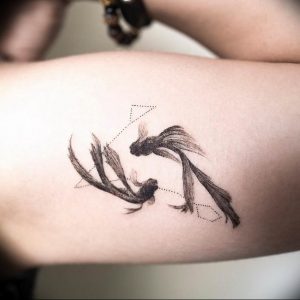 Фото созвездие рыбы тату 12.07.2019 №008 - constellation fish tattoo - tattoo-photo.ru