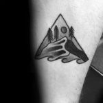 Фото тату горы в треугольнике 23.07.2019 №037 - mountain triangle tattoo - tattoo-photo.ru