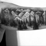 Фото тату горы мужские 23.07.2019 №025 - men's mountains tattoo - tattoo-photo.ru