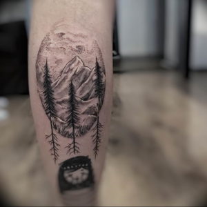 Фото тату горы на предплечье 23.07.2019 №011 - forearm mountain tattoo - tattoo-photo.ru