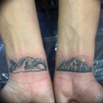 Фото тату горы на руке 23.07.2019 №019 - mountain tattoo on hand - tattoo-photo.ru