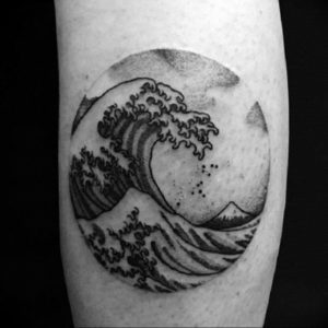 Фото тату море и горы 23.07.2019 №019 - mountain sea tattoo - tattoo-photo.ru