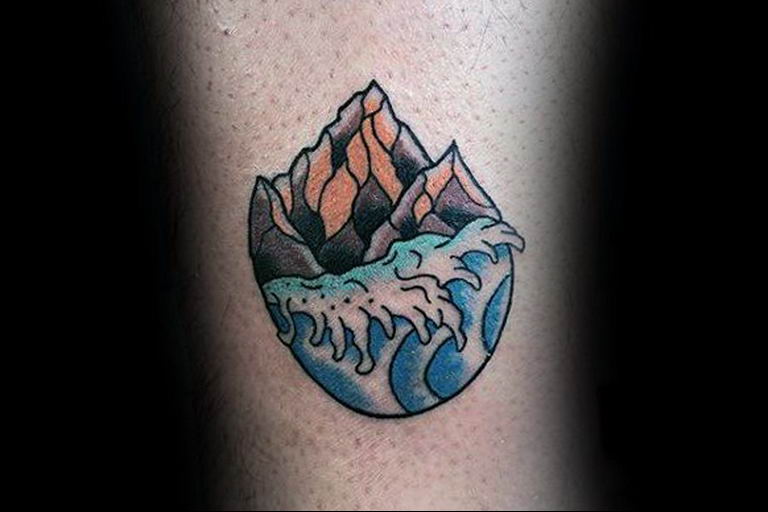 23.07.2019 № 025 - mountain sea tattoo - tattoo-photo.ru. 