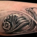 Фото тату улитка 28.07.2019 №008 - snail tattoo - tattoo-photo.ru
