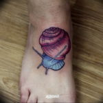 Фото тату улитка 28.07.2019 №032 - snail tattoo - tattoo-photo.ru