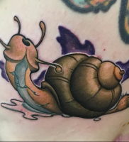 Фото тату улитка 28.07.2019 №116 — snail tattoo — tattoo-photo.ru