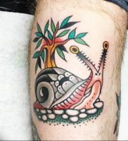 Фото тату улитка 28.07.2019 №129 — snail tattoo — tattoo-photo.ru