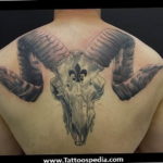 Фото тату череп козла 28.07.2019 №188 - goat skull tattoo - tattoo-photo.ru