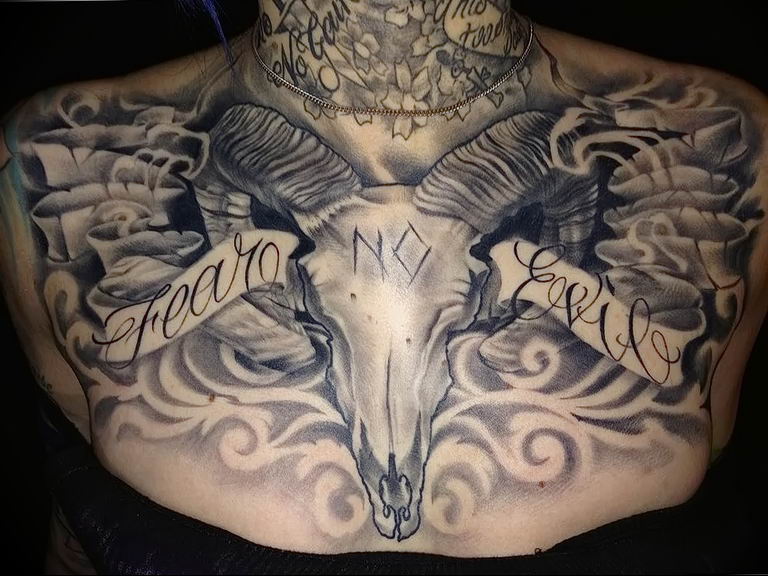 Фото тату череп козла 28.07.2019 № 191 - goat skull tattoo - tattoo-photo.r...