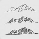 Фото эскиз тату горы 23.07.2019 №017 - sketch of a mountain tattoo - tattoo-photo.ru