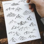 Фото эскиз тату горы 23.07.2019 №052 - sketch of a mountain tattoo - tattoo-photo.ru