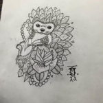 Photo ежик тату эскиз 31.07.2019 №001 - hedgehog tattoo sketch - tattoo-photo.ru