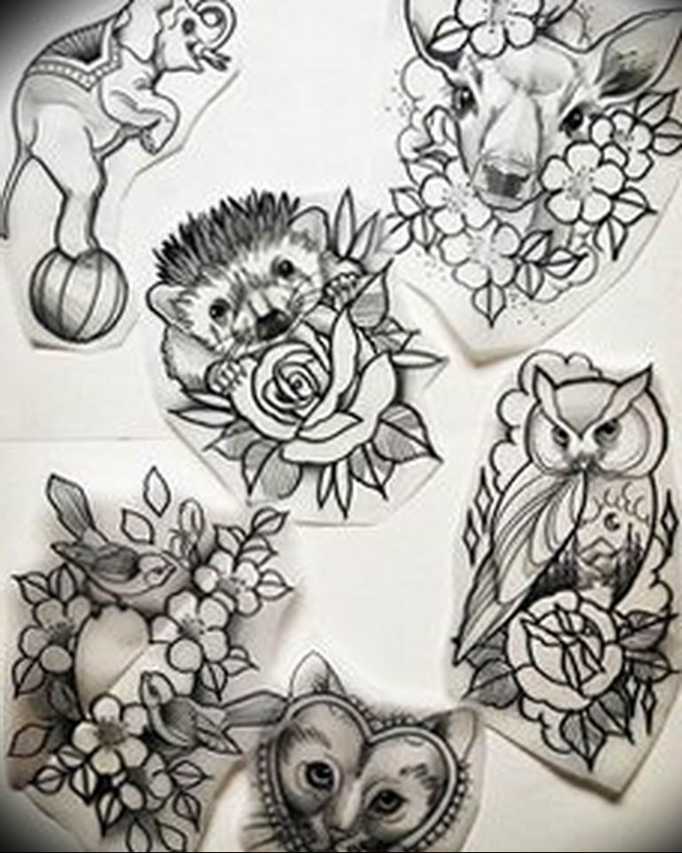 Photo ежик тату эскиз 31.07.2019 №002 - hedgehog tattoo sketch -tattoo-photo.ru - tattoo-photo.ru