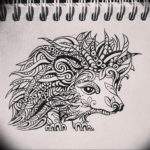 Photo ежик тату эскиз 31.07.2019 №009 - hedgehog tattoo sketch - tattoo-photo.ru