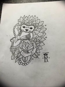 Photo ежик тату эскиз 31.07.2019 №001 - hedgehog tattoo sketch - tattoo-photo.ru