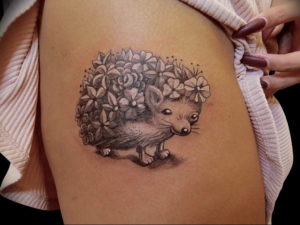 Photo тату ежик 31.07.2019 №007 - tattoo hedgehog - tattoo-photo.ru
