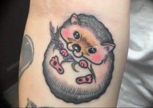 Photo тату ежик 31.07.2019 №020 - tattoo hedgehog - tattoo-photo.ru