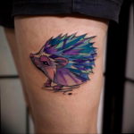 Photo тату ежик 31.07.2019 №046 - tattoo hedgehog - tattoo-photo.ru