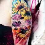 Photo тату ежик 31.07.2019 №069 - tattoo hedgehog - tattoo-photo.ru