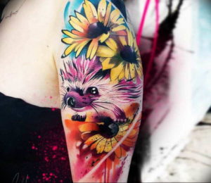 Photo тату ежик 31.07.2019 №069 - tattoo hedgehog - tattoo-photo.ru