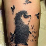 Photo тату ежик в тумане 31.07.2019 №002 - tattoo hedgehog in the fog - tattoo-photo.ru