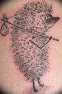 Photo тату ежик в тумане 31.07.2019 №004 - tattoo hedgehog in the fog - tattoo-photo.ru