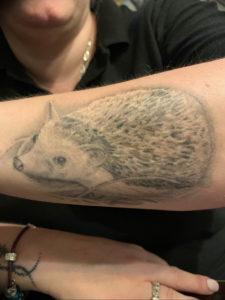 Photo тату ежика на руке 31.07.2019 №010 - tattoo hedgehog on hand - tattoo-photo.ru