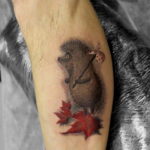 Фото вариант тату ежик 31.07.2019 №017 - tattoo hedgehog - tattoo-photo.ru
