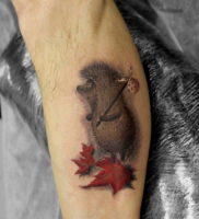 Фото вариант тату ежик 31.07.2019 №017 — tattoo hedgehog — tattoo-photo.ru