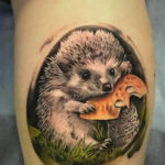 Фото вариант тату ежик 31.07.2019 №029 - tattoo hedgehog - tattoo-photo.ru