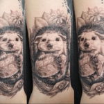 Фото вариант тату ежик 31.07.2019 №032 - tattoo hedgehog - tattoo-photo.ru