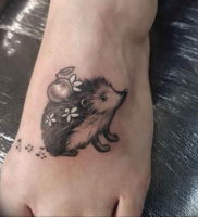 Фото вариант тату ежик 31.07.2019 №041 — tattoo hedgehog — tattoo-photo.ru