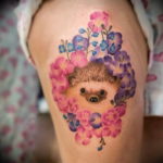 Фото вариант тату ежик 31.07.2019 №046 - tattoo hedgehog - tattoo-photo.ru