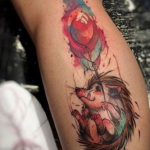 Фото вариант тату ежик 31.07.2019 №063 - tattoo hedgehog - tattoo-photo.ru